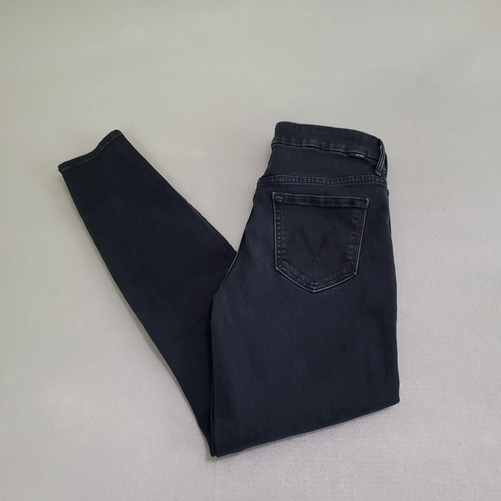 Mother High Waisted Looker Denim Blue Jeans Blackbird Dark Wash Women's Size 28